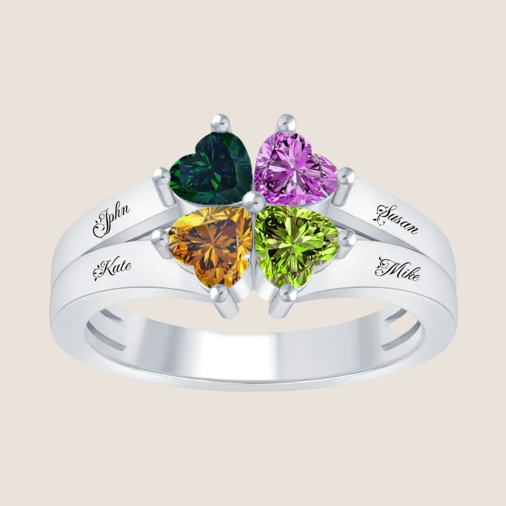 Heart Shaped Family Birth Ring Product Personalizer