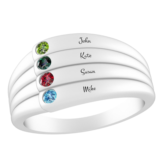 Family Ring with Birth Stones Product Personalizer